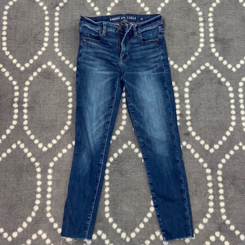 High rise ankle jeans